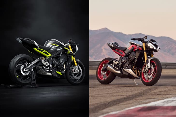 Triumph Street Triple RX and Moto2 Edition static shot compilation.